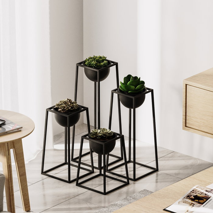 Aberto Design GED-018 Maceta Decorativa de Metal Negra Aberto Design GED-018 Maceta Decorativa de Metal Negra